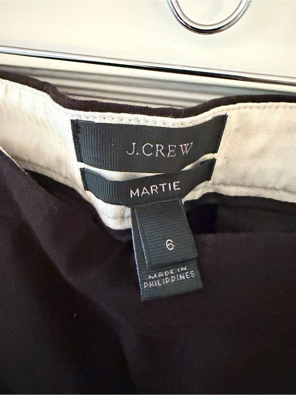 J. Crew Martie Size 6 Black Ankle Length Trousers